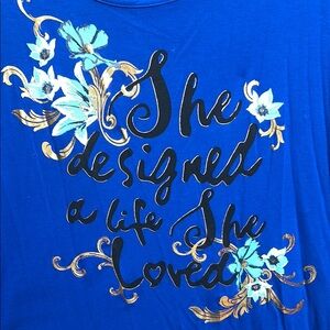 Blue Graphic Women's Top